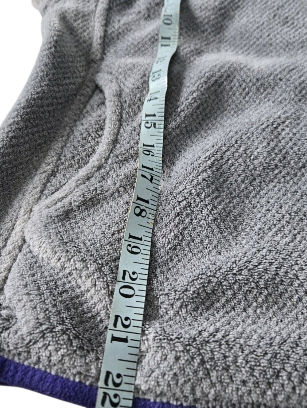 Patagonia Synchilla Snap-T Fleece Pullover Gray Purple Trim Women’s Small - Picture 6 of 8